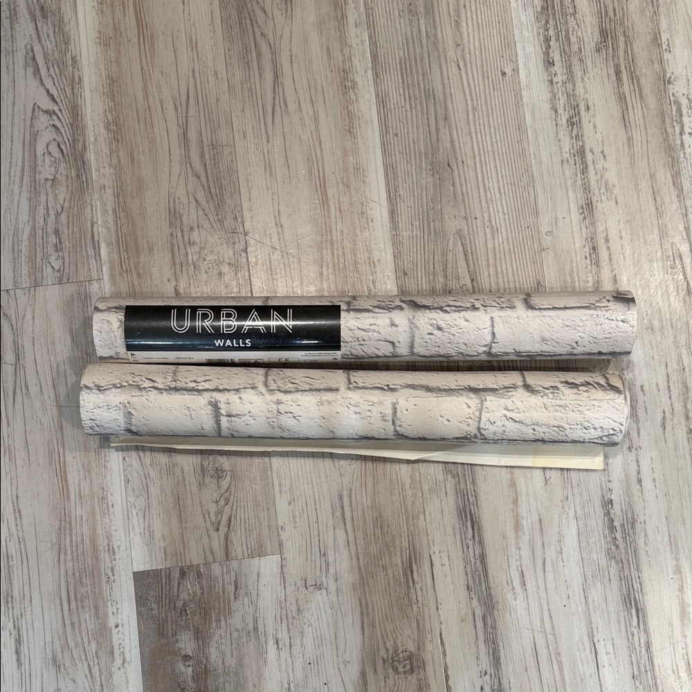 2 full rolls of Urban Walls Brick Wallpaper Roll